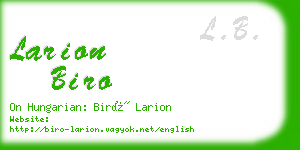 larion biro business card
